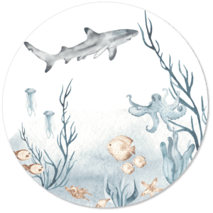 Muurcirkel Onderwater wereld Haai