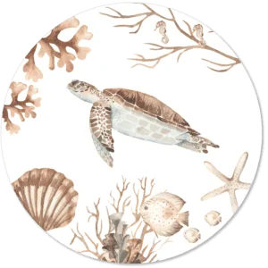 Muurcirkel Onderwater wereld Schildpad