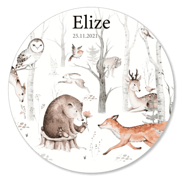 Geboorte cirkel bosdieren