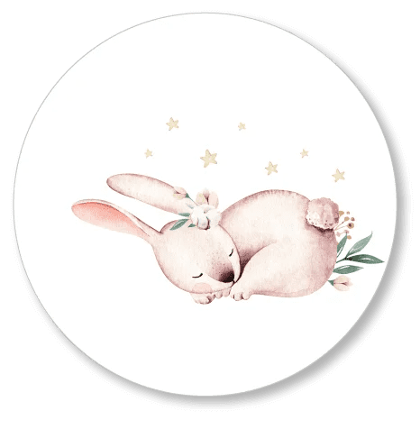 Muurcirkel Konijn slaapt