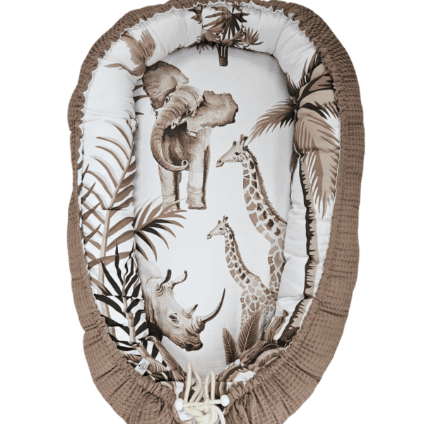 Babynestje jungle vintage taupe